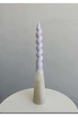 Lila Burgu Spiral Şamdan Mum thumbnail 1
