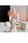 Bubble Mum 3lü Tasarım Dekoratif Mum Kadın Mini Istiridye Ve Bubble Mum thumbnail 1