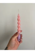 Tekli Çift Renk Şamdan Sprial Mum thumbnail 2