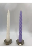 Dekoratif 2'li Burgu Şamdan Mumu thumbnail 1
