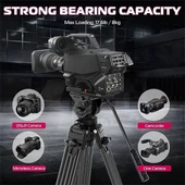 Ulanzi MT-81 Alüminyum 360 Ball Head Kafa Video Tripod thumbnail 6