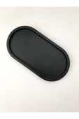 Bernami Dekoratif Oval Beton Biblo Tabak Beton Takı Tabağı Mum Tabağı Organizer Mumluk Tütsülük thumbnail 3
