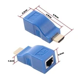 Sensei HD-30 CAT5E CAT6 30Metre İkili Mavi Adaptör Hdmi Extender - 7