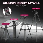 Ulanzi MT-81 Alüminyum 360 Ball Head Kafa Video Tripod thumbnail 7