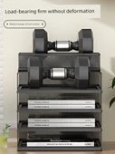 A3 A4 Metal Dosya Kutusu Çok Katmanlı Depolama Rafı - A4 Avrupa [Yedi Kat] Siyah Dikey Yığma Çerçeve 6 Kat + Sepet - 5