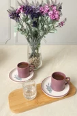 Keramika Elegant Blossoms Violet Kahve Takımı 4 Parça 2 Kişilik 21791 - 4