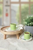Keramika Elegant Blossoms Yeşil Kahve Takımı 4 Parça 2 Kişilik 21788 - 4
