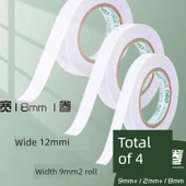 Çift Taraflı Yapışkan Bant - Sıcak Öneri - 9mm 12mm 18mm - Toplam 4 Rulo - 1