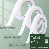 Çift Taraflı Yapışkan Bant - Kombine Öneri - 9mm 12mm 18mm - Her biri 2 Rulo - 1