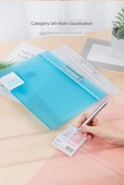 A3 Dosya - [3 Paket] Katlanabilir Test Kağıdı Dosyası - Şeffaf Mavi + Şeffaf Şeffaf + Şeffaf Pembe - 7