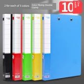 A4 Kağıt Depolama Kitabı - Karışık Renk - Çift Klips - 10 Paket - 1