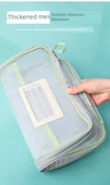 L Tipi Geniş Ağızlı Konu Sıralama Çantası - Pembe Mavi Yeşil Mor 4 Paket - 10