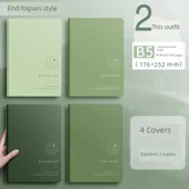 Minimalist Retro B5 Yumuşak Kapak Defter - 2'li Orman Renkleri - 1