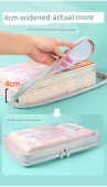 L Tipi Geniş Ağızlı Konu Sıralama Çantası - Pembe Mavi Yeşil Mor 4 Paket - 9