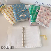 Sevimli Çizgi Film Genç Kız Taşınabilir Defter - Pembe Köpek - A6 - Çok Fonksiyonlu İç Sayfa - 5