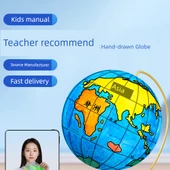 DIY Dünya Küresi Kiti - Geliştirilmiş Lüks Versiyon + Renk Diski - 1 Paket - 20cm thumbnail 7