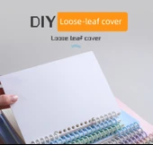 A5-20 Delik Siyah Beyaz Defter Kapağı - 6+3 Tokalı - 9