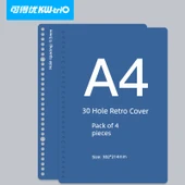 A4-30 Delik Kraliyet Mavisi Defter Kapağı - 4 Parça - 1