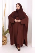 Kol Düğme Detaylı Tunik Pantolon İkili Takım 8688 Kahverengi thumbnail 1