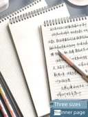 Minimalist A5 Not Defteri - B5 Yüksek Izgara 6 Adet (3 Nötr Kalem Hediye) - 5