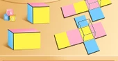 Beşinci Sınıf Matematik Öğretim Araçları - Kare-Dikdörtgen (Manyetik Model) + 20 Manyetik Küp - 6