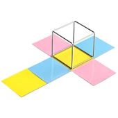 Beşinci Sınıf Matematik Öğretim Araçları - Kare-Dikdörtgen (Manyetik Model) + 20 Manyetik Küp - 5