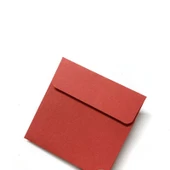 Şeker Renkli Kare Mini Zarf - Pembe - 50 Adet - 10