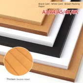 Sanat Karton Kağıt Sayfaları - A4 - 230g Siyah ve Beyaz Karton - 10 Sayfa Her Biri - 2