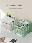 Metal Ofis Masa Dosya Rafı - Beyaz - Dört Katlı Dikey + Çerçeve + Kalemlik - 4