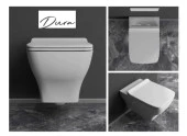 Dura Petra Rimles Asma Klozet Kanalsız Ve Duroplast Yavaş Kapanır Kapak - 3