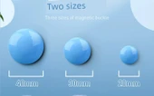 Yuvarlak Renkli Güçlü Magnetik Parçalar - [40mm] 60 adet 2 silindirde - 10