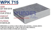 Wunder WPK715 Polen Filtresi Mercedes 221 Kasa S320 - S350 CDI - 1