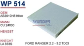 Wunder WP514 Polen Filtresi Ford Ranger 2.2 - 3.2 TDCI - 1