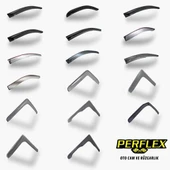 Perflex PD4 Pd4-ty09 Cam Rüzgarlığı Mugen Tip 4 Parça Toyota Corolla Dynamıc 2007-2011 - 1