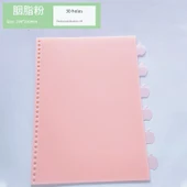 A4 A5 B5 Gevşek Yaprak Klasör Ayırıcı - A4-30 Delik Elma Pembe Pudra - 1