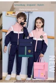 Oxford Kumaş Okul Çantası - K-Style Britanya Rüzgarı - Sakura Pembe (Geliştirilmiş Kalınlık) - 10