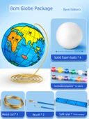 DIY Dünya Küresi Kiti - Beyaz 8cm Küre Seti - 1