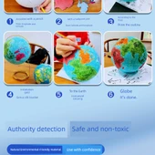 DIY Dünya Küresi Kiti - Beyaz 8cm Küre Seti - 11