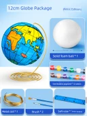 DIY Dünya Küresi Kiti - Beyaz 12cm Küre Seti - 1