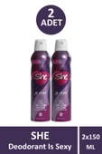 She Is Sexy Women Long Lasting Deodorant 150 ml 2 Adet - 1