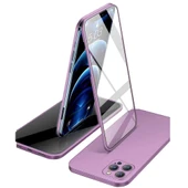 Apple iPhone 12 Pro Max Uyumlu 360 Derece Tam Kaplayan Cam Kapak Kılıf thumbnail 2