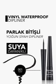 FLORMAR Suya Dayanıklı Parlak Dipliner (SİYAH) - Waterproof Dipliner - 001 Black - 8690604536498 - 3