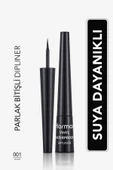 FLORMAR Suya Dayanıklı Parlak Dipliner (SİYAH) - Waterproof Dipliner - 001 Black - 8690604536498 - 1