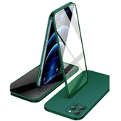 Apple iPhone 12 Pro Uyumlu 360 Derece Tam Kaplayan Cam Kapak Kılıf thumbnail 9