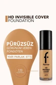 FLORMAR Doğal Bitişli Fondöten- Invisible Cover Hd Fdt. - 110 Golden Beige - 8682536059152 - 5