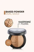 FLORMAR Iki Renkli Yoğun Pigmentli Işıltılı Pudra (ALTIN VE BAKIR)-baked Powder-0023 Dual Gold-8690604131235 - 5