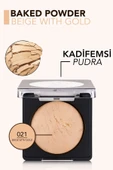FLORMAR Yoğun Pigmentli Fırınlanmış Mat Pudra  - Baked Powder - 021 Beige With Gold - 8682536053532 - 6
