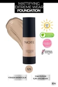NOTE Mattifying Extreme Wear Spf 15 Yoğun Kapatıcı Mat Bitişli Fondöten - 125 Beige Ivory - 1