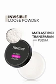 FLORMAR Mat Bitişli Toz Sabitleyici Transparan Pudra - Invisible Loose Powder - 001 - 8690604271467 thumbnail 4