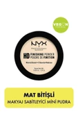 NYX PROFESSİONAL MAKEUP Mini Transparan Pudra - High Definition Finishing Powder Mini - Banana - 1